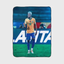 Neymar Jr Rapid Brazil Football Player Fleece Blanket 1