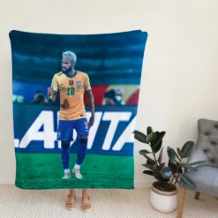 Neymar Jr Rapid Brazil Football Player Fleece Blanket