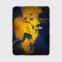 Neymar Sharp Football Player Fleece Blanket 1