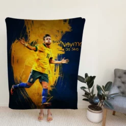 Neymar Sharp Football Player Fleece Blanket