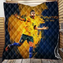 Neymar Sharp Football Player Quilt Blanket