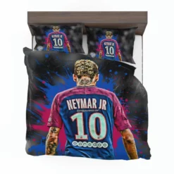 Neymar UEFA Cup Winners Cup Soccer Player Bedding Set 1