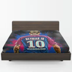 Neymar UEFA Cup Winners Cup Soccer Player Fitted Sheet 1