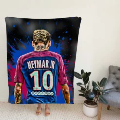 Neymar UEFA Cup Winners Cup Soccer Player Fleece Blanket