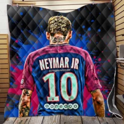 Neymar UEFA Cup Winners Cup Soccer Player Quilt Blanket