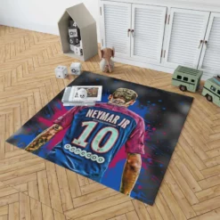 Neymar UEFA Cup Winners Cup Soccer Player Rug 1