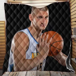 Nikola Jokic Serbian Professional Basketball Player Quilt Blanket