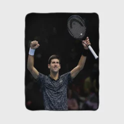 Novak Djokovic Excellent Tennis Player Fleece Blanket 1