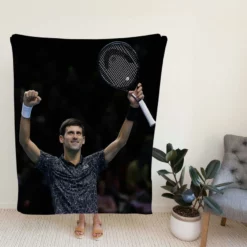 Novak Djokovic Excellent Tennis Player Fleece Blanket