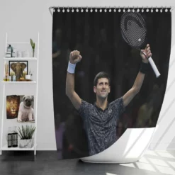 Novak Djokovic Excellent Tennis Player Shower Curtain