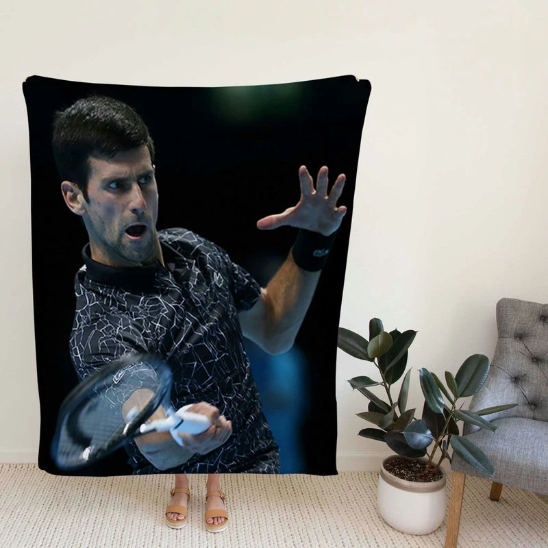 Novak Djokovic Popular Tennis Player Fleece Blanket