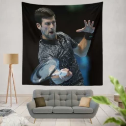 Novak Djokovic Popular Tennis Player Tapestry