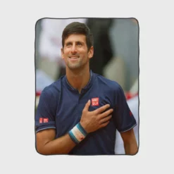 Novak Djokovic Strong Tennis Player Fleece Blanket 1