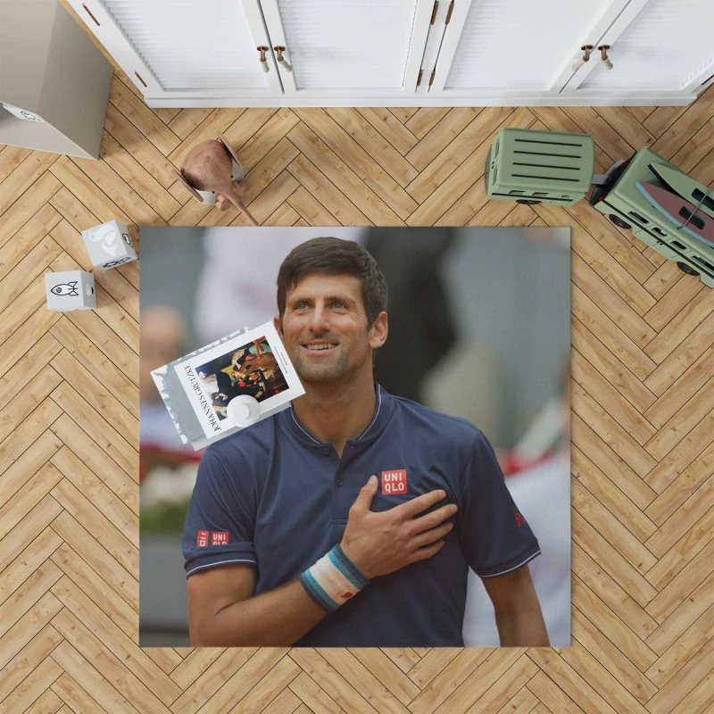 Novak Djokovic Strong Tennis Player Rug