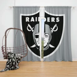 Oakland Raiders Professional NFL Football Player Window Curtain