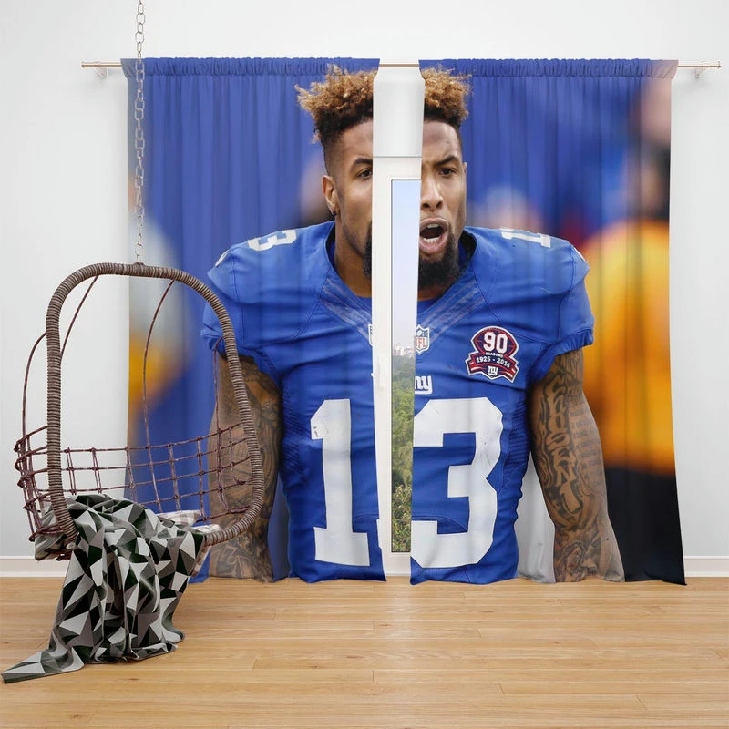 Odell Beckham Jr American Football Window Curtain