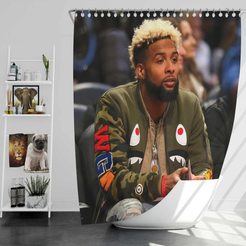 Odell Beckham Jr NFL Shower Curtain