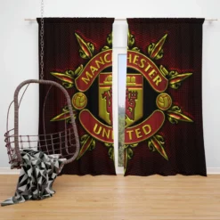 Official English Football Club Manchester United FC Window Curtain