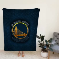 Official Golden State Warriors NBA Club Logo Fleece Blanket