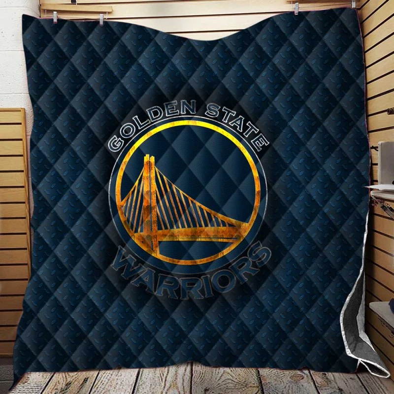 Official Golden State Warriors NBA Club Logo Quilt Blanket