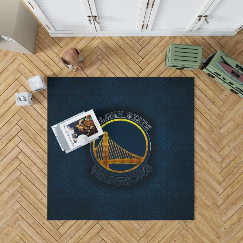 Official Golden State Warriors NBA Club Logo Rug