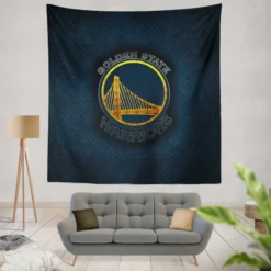 Official Golden State Warriors NBA Club Logo Tapestry