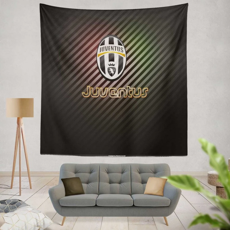 Official Juventus FC Club Logo Tapestry