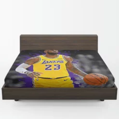 Official NBA Basketball Player LeBron James Fitted Sheet 1