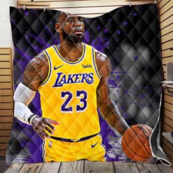 Official NBA Basketball Player LeBron James Quilt Blanket