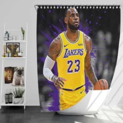 Official NBA Basketball Player LeBron James Shower Curtain