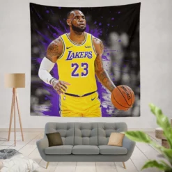 Official NBA Basketball Player LeBron James Tapestry