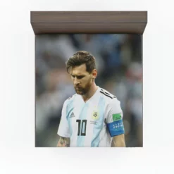 Olympic Footballer Player Lionel Messi Fitted Sheet