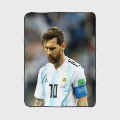 Olympic Footballer Player Lionel Messi Fleece Blanket 1