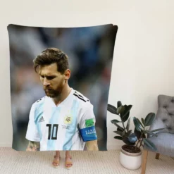 Olympic Footballer Player Lionel Messi Fleece Blanket