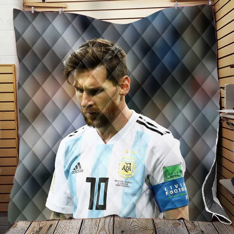 Olympic Footballer Player Lionel Messi Quilt Blanket