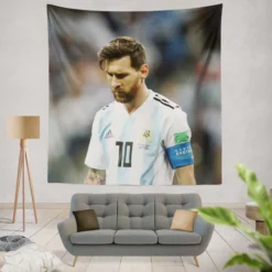 Olympic Footballer Player Lionel Messi Tapestry