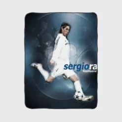 Olympic Footballer Sergio Ramos Fleece Blanket 1