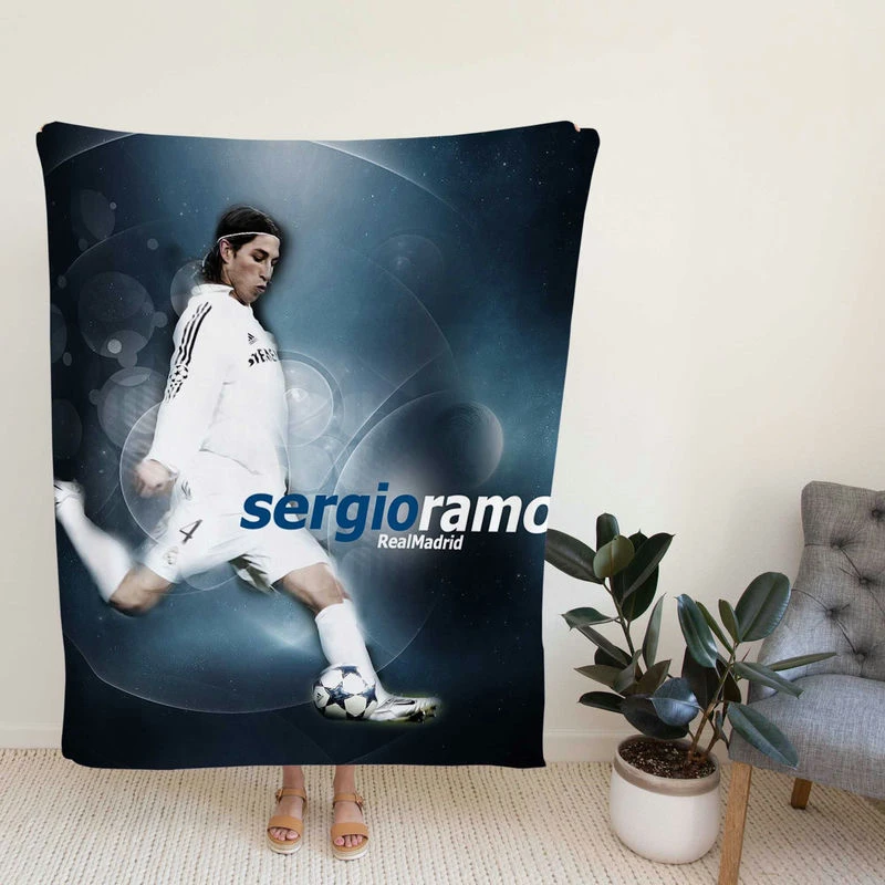 Olympic Footballer Sergio Ramos Fleece Blanket