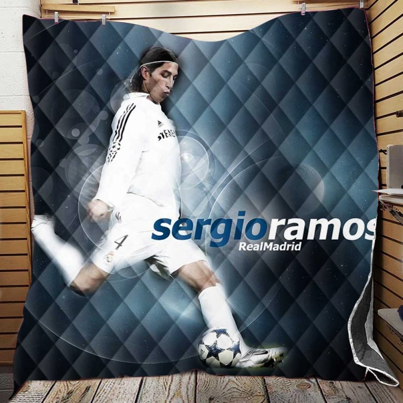 Olympic Footballer Sergio Ramos Quilt Blanket