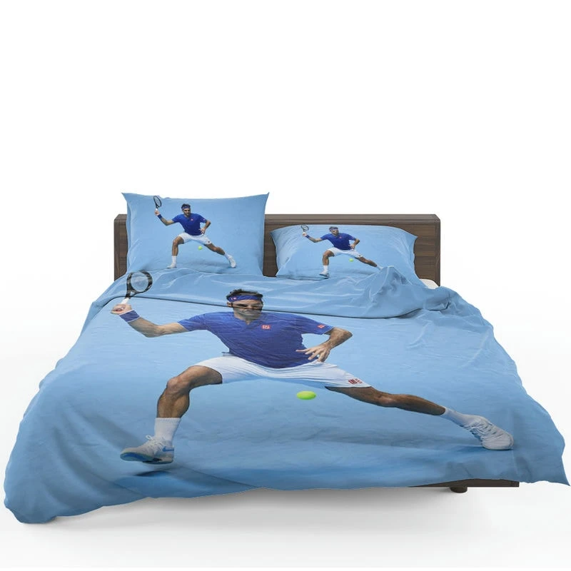 Optimistic Tennis Player Roger Federer Bedding Set