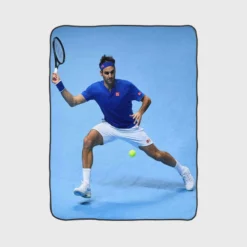 Optimistic Tennis Player Roger Federer Fleece Blanket 1