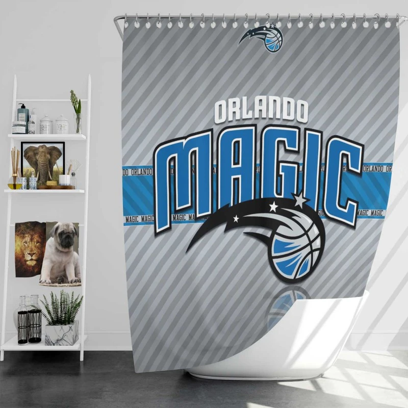 Orlando Magic Active American Basketball Team Shower Curtain