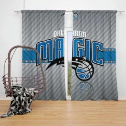 Orlando Magic Active American Basketball Team Window Curtain