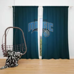 Orlando Magic American Professional Basketball Team Window Curtain