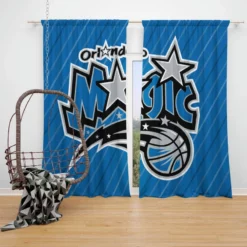 Orlando Magic Excellent NBA Backstab Team Window Curtain
