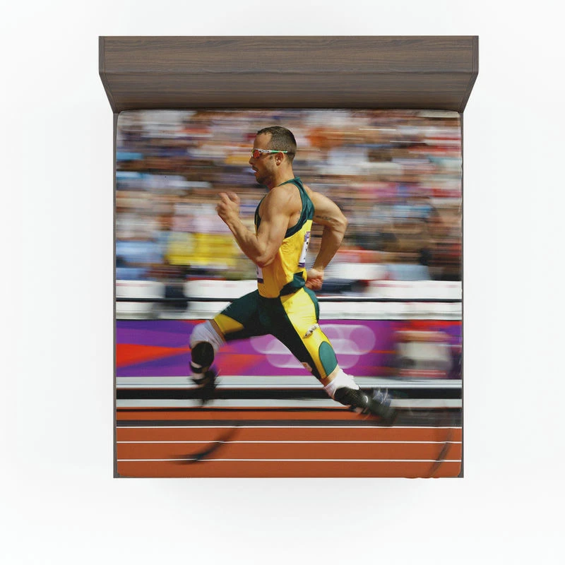 Oscar Pistorius Popular Olympic Athlete Fitted Sheet