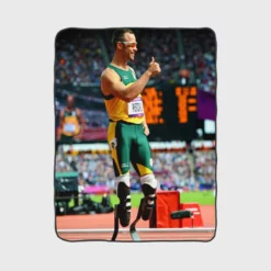 Oscar Pistorius South African professional sprinter Fleece Blanket 1