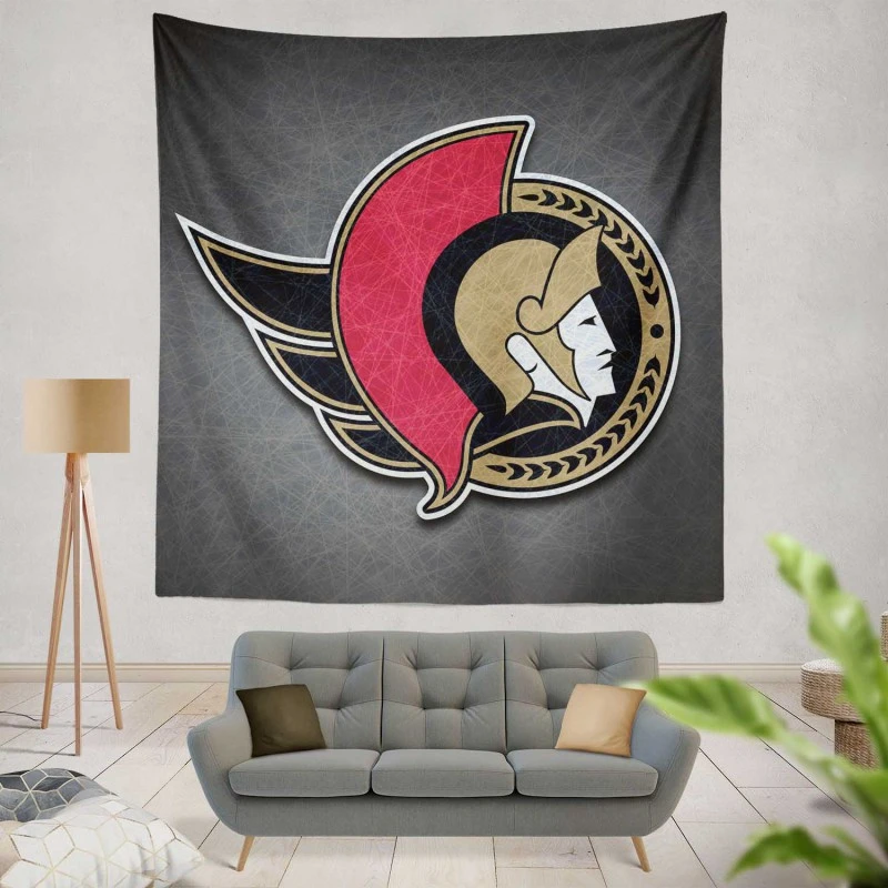 Ottawa Senators Energetic NHL Hockey Team Tapestry