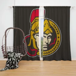 Ottawa Senators Professional Ice Hockey Team Window Curtain