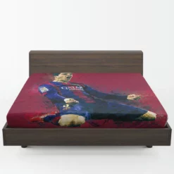 Outstanding Barcelona Team Player Luis Suarez Fitted Sheet 1